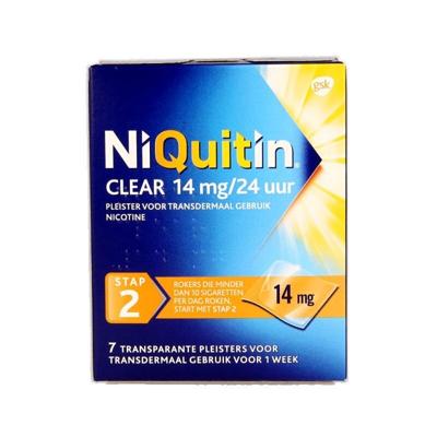 Niquitin Clear Pleisters 14mg Stap 2