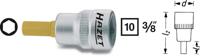 HAZET Dopsleutelbit 8801K-3 · 3/8 inch (10 mm) vierkant hol · Binnen-zeskant-profiel · SW 3 mm - thumbnail