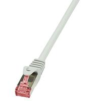 LogiLink CQ2022S RJ45 Netwerkkabel, patchkabel CAT 6 S/FTP 0.50 m Grijs Vlambestendig, Snagless 1 stuk(s) - thumbnail