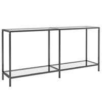 Wandtafel 160x35x75,5 cm gehard glas transparant - thumbnail