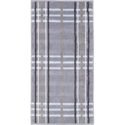 Cawö Cawö Noblesse Check Handdoek 50x100 nordic blue