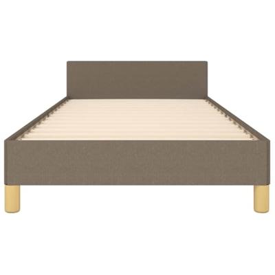 Bedframe met hoofdeinde zonder matras 90x190 cm stof taupe