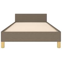 Bedframe met hoofdeinde zonder matras 90x190 cm stof taupe - thumbnail