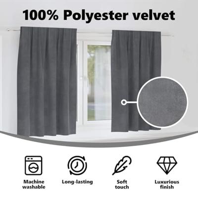VidaXL Verduisterende gordijnen 2 pcs lichtgrijs 140 x 175 cm fluweel