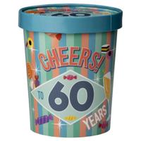 Snoepbeker Ø12x14cm - 60 jaar - thumbnail