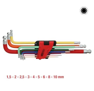KS Tools 151.3222 Inbus Haakse schroevendraaierset 1.5 mm, 2 mm, 2.5 mm, 3 mm, 4 mm, 5 mm, 6 mm, 8 mm, 10 mm 9-delig KS Tools 151.3222 Inbus Haakse schroevendraaierset 1.5 mm, 2 mm, 2.5 mm, 3 mm, 4 mm, 5 mm, 6 mm, 8 mm, 10 mm 9-delig