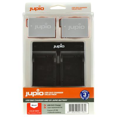 Jupio Kit: 2 x camera-accu LP-E8 1120mAh + USB Dual lader Jupio Kit: 2 x camera-accu LP-E8 1120mAh + USB Dual lader