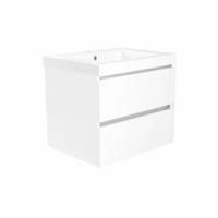 Badkamermeubel Luna 60X47 Met Wastafel Wit Aqua Splash - thumbnail