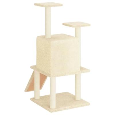 VidaXL Kattenmeubel met sisal krabpalen 110 cm crèmekleurig