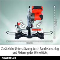 Accu-verstekzaag 20V Ø210mm - DUAL POWER POWDP2550 - Geleverd zonder accu en lader - thumbnail