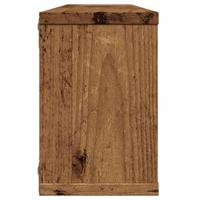 Wandschappen kubus 4 st 60x15x23 cm bewerkt hout oud houtkleur - thumbnail