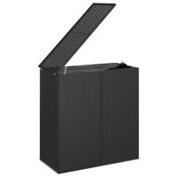 Tuinbox 100x49x103,5 cm polyetheen rattan zwart - thumbnail