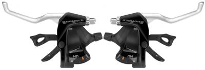 SunRace STM406 Rem-/Verstellerset 3x7S - Zwart