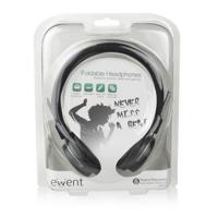 Ewent EW3573 hoofdtelefoon/headset Hoofdtelefoons Hoofdband Zwart - thumbnail