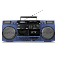 MEDION P66538 Cassetterecorder (retro boombox met cd-speler, jaren 80, groot, USB, SD, cd, cassette MC, DAB+ radio telescopische antenne, Bluetooth, cassettedeck, opnamefunctie, werkt op batterijen) - thumbnail