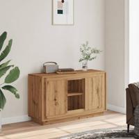 Dressoir 102x35x60 cm bewerkt hout artisanaal eikenkleurig - thumbnail