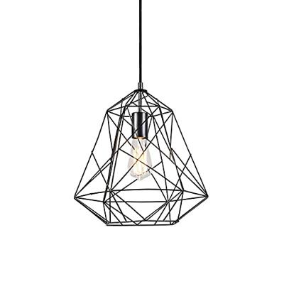 QAZQA Smart industriële hanglamp zwart incl. wifi ST64 - Framework