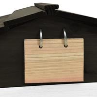 Overkapping voor grasmaaier 78x74x54 cm vurenhout zwart en wit - thumbnail