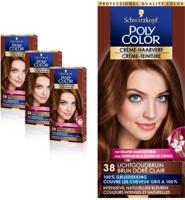 Schwarzkopf Poly Color Semi Permanente Haarverf nr. 38 Lichtgoudbruin - thumbnail