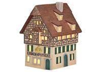 Wurm Lichthaus "Kronen Apotheke" van porselein, veelkleurig (B/H/D) 11x17x16cm - thumbnail
