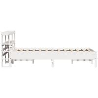 Bedframe zonder matras massief grenenhout wit 140x190 cm - thumbnail