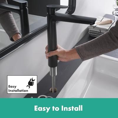 Wastafelmengkraan Talis E 240 HansGrohe Eengreeps met Trekwaste Mat Zwart