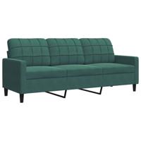 2-delige Loungeset met kussens en bolsters fluweel donkergroen - thumbnail