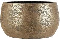 Clemente pot round gold H13 x D16,5 cm stenen binnenpot Mica Decorations - Mica decorations - thumbnail