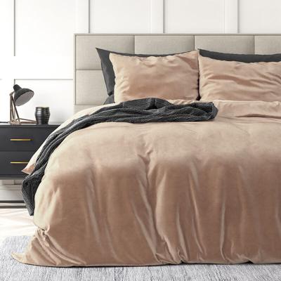 Sleeptime Velvet Uni Dekbedovertrek Taupe 240 x 220 cm