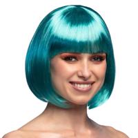 Pruik bobline new look turquoise - thumbnail
