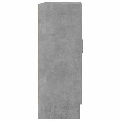 Vitrinekast 82,5x30,5x80 cm bewerkt hout betongrijs