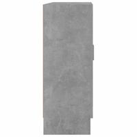 Vitrinekast 82,5x30,5x80 cm bewerkt hout betongrijs - thumbnail