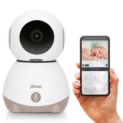 Alecto Wi-Fi-babyfoon met camera Wit/Taupe - SMARTBABY10BE