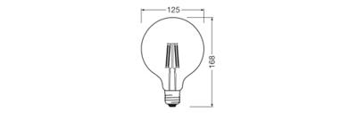 OSRAM HOMELIGHTING 4099854466274 LED-lamp Energielabel D (A - G) E27 3.4 W Warmwit (Ø x h) 125.00 mm x 125.00 mm 1 stuk(s)