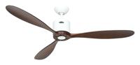 CasaFan AEROPLAN ECO 132 WE-NB Flügel Massivholz Nussbaum Plafondventilator 27 W (Ø x h) 132 cm x 310 mm Wit Met afstandsbediening, Timer, Met wintermodus - thumbnail