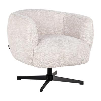 Richmond Draaifauteuil 'Estelle' Chenille, kleur Crème Richmond Draaifauteuil 'Estelle' Chenille, kleur Crème