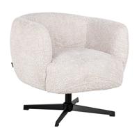 Richmond Draaifauteuil 'Estelle' Chenille, kleur Crème - thumbnail