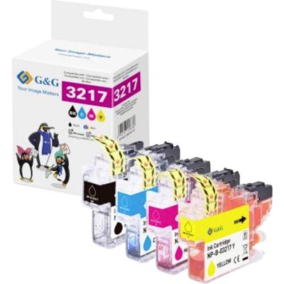 G&G Inktcartridge Compatibel Zwart, Cyaan, Magenta, Geel NP-B-03217BKCMY-B GP-B3217BKCMY-4P