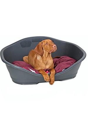 TRIXIE HONDENMAND SLEEPER KUNSTSTOF DONKERGRIJS 80X53 CM