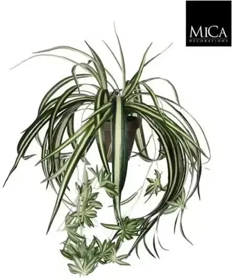 Mica Decorations kunstplant chlorophytum 45cm groen