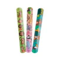 Klaparmband Jungledieren groen 21,5 cm 3 assorti | 36 stuks - thumbnail