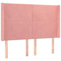 Boxspring met matras en LED fluweel roze 140x200 cm - thumbnail