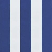 VidaXL Tuinbankkussen 100x50x7 cm stof gestreept wit en blauw - thumbnail