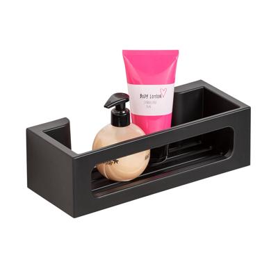 Wenko Static-Loc doucherekje Bralia (Wandplank, Zwart)