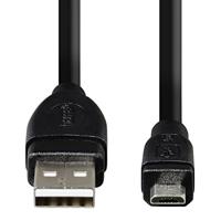 Hama micro usb 2.0 kabel, 1.80m zwart - thumbnail