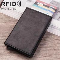 Magnetic RFID Bag Multifunctional Aluminum Automatic Pop-up Credit Card Package(Black) - thumbnail