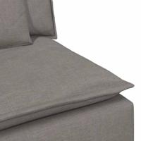 Modulaire bank middenmodule met kussens 100 cm taupe - thumbnail