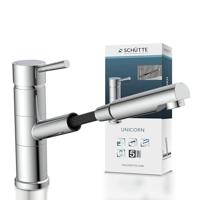 Keukenmengkraan Schutte Unicorn Draaibare En Uittrekbare Uitloop Chroom Schütte - thumbnail