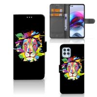 Motorola Moto G100 Leuk Hoesje Lion Color - thumbnail