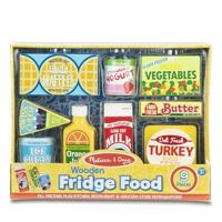 Melissa & Doug Fridge Food Wooden Play Food Set (9 pcs) - thumbnail